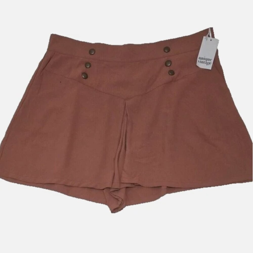 Unique Vintage Debbie Sailor Shorts 1940s Retro High Waist NWT Size 3X